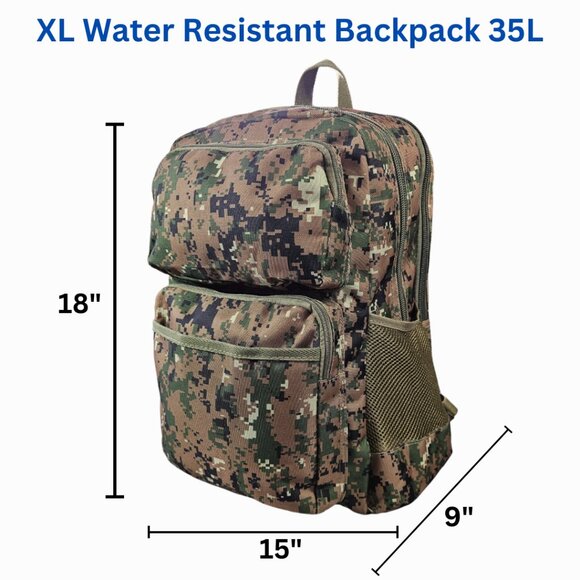Travel Backpack Rucksack Camping Laptop Hiking School Book Extra Large Bag 35L - Picture 7 of 8